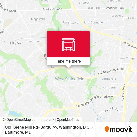 Mapa de Old Keene Mill Rd+Bardu Av