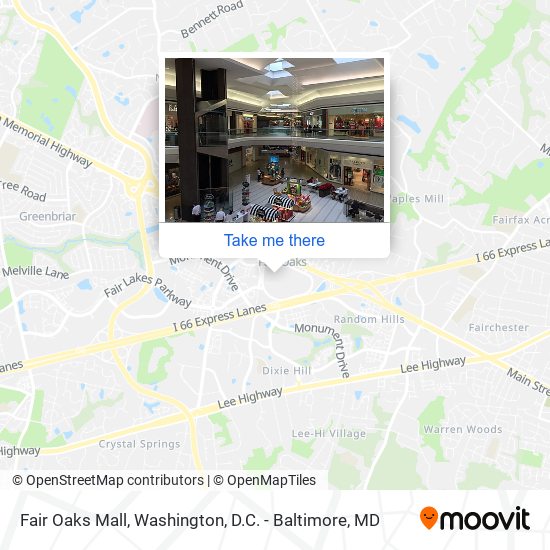 Mapa de Fair Oaks Mall