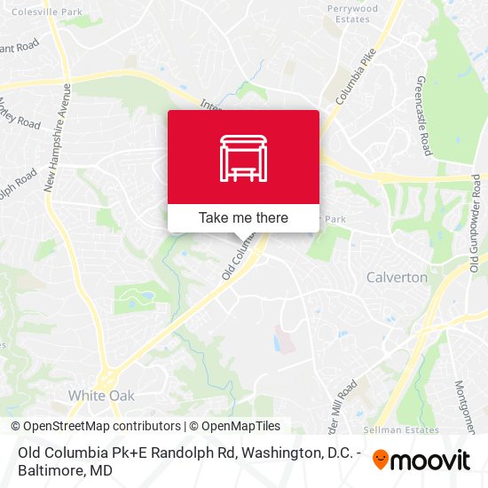 Old Columbia Pk+E Randolph Rd map