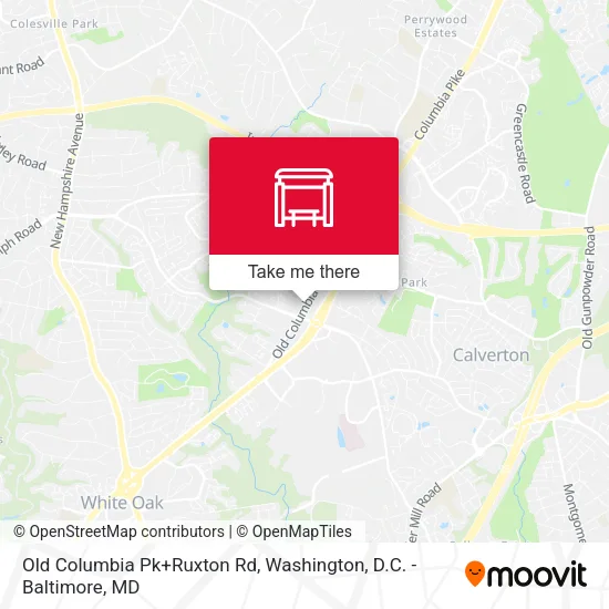 Old Columbia Pk+Ruxton Rd map