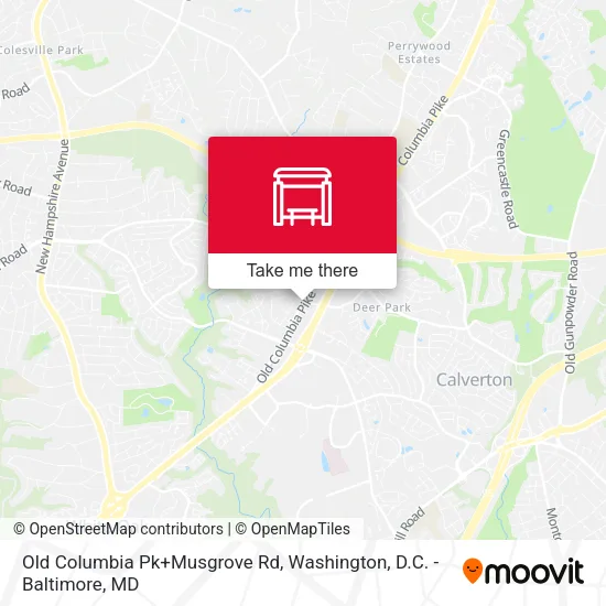 Old Columbia Pk+Musgrove Rd map