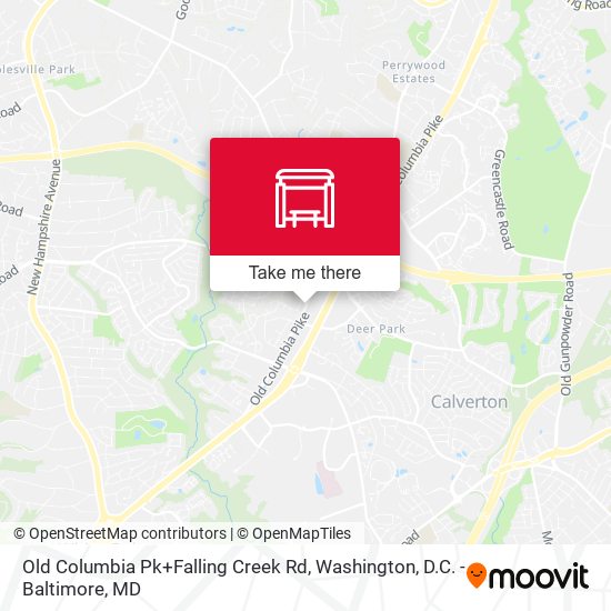 Mapa de Old Columbia Pk+Falling Creek Rd