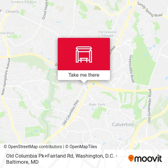 Old Columbia Pk+Fairland Rd map