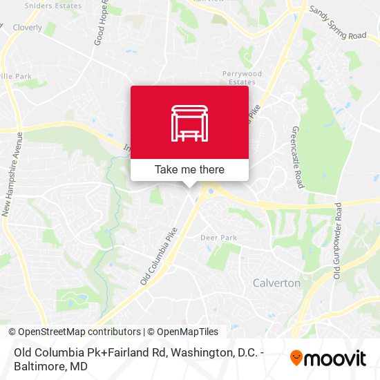 Mapa de Old Columbia Pk+Fairland Rd