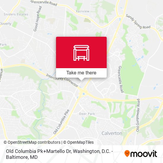Mapa de Old Columbia Pk+Martello Dr