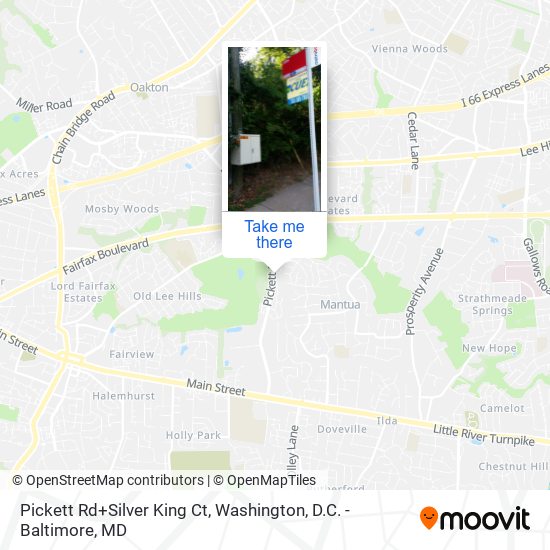 Mapa de Pickett Rd+Silver King Ct