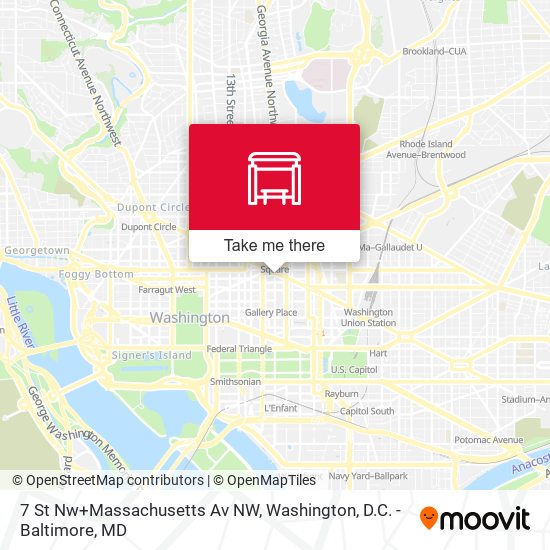 7 St Nw+Massachusetts Av NW map