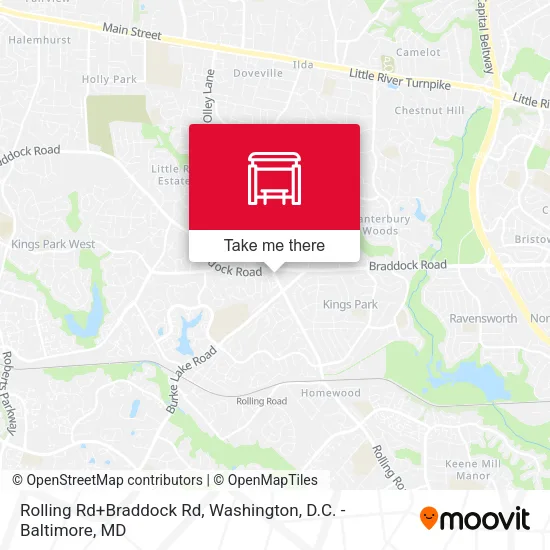 Rolling Rd+Braddock Rd map