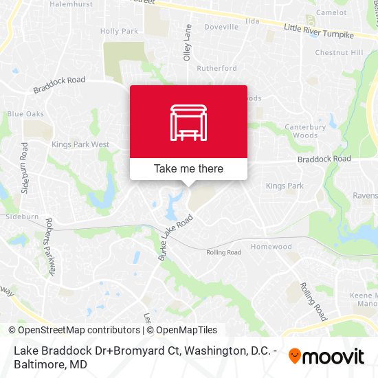 Mapa de Lake Braddock Dr+Bromyard Ct