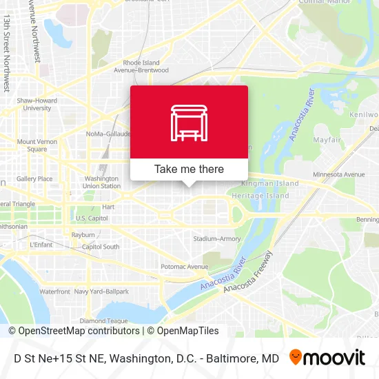 D St Ne+15 St NE map