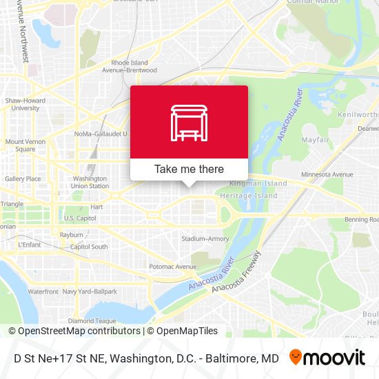 D St Ne+17 St NE map
