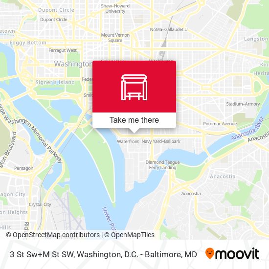 3 St Sw+M St SW map