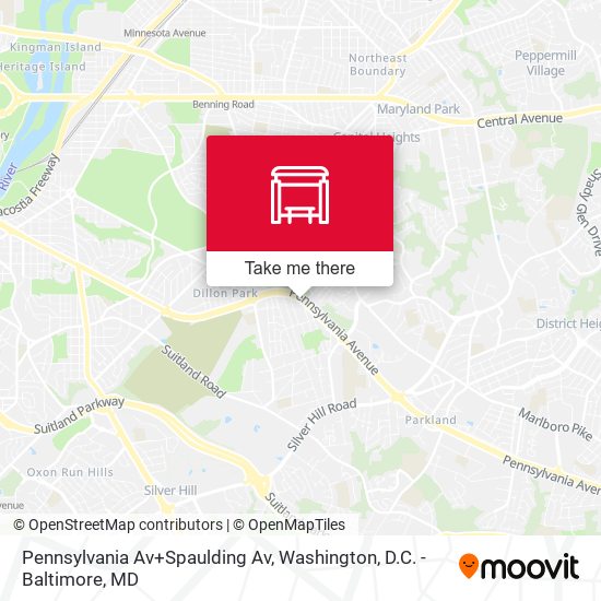 Pennsylvania Av+Spaulding Av map