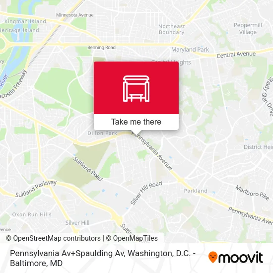 Pennsylvania Av+Spaulding Av map