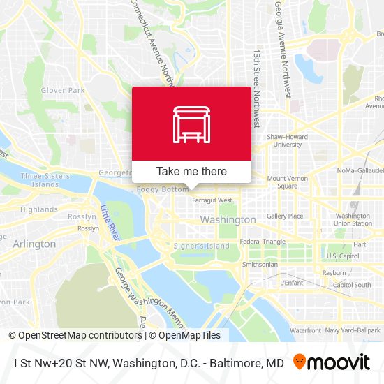 Mapa de I St Nw+20 St NW