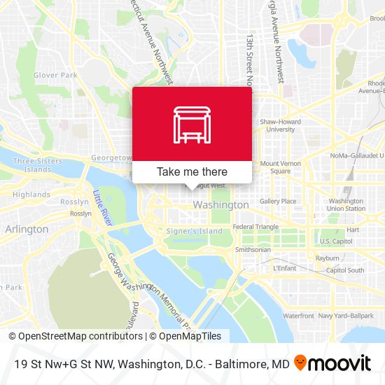 19 St Nw+G St NW map