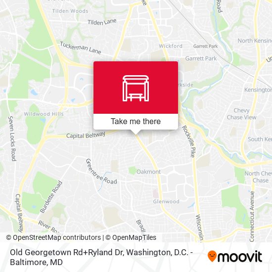 Mapa de Old Georgetown Rd+Ryland Dr