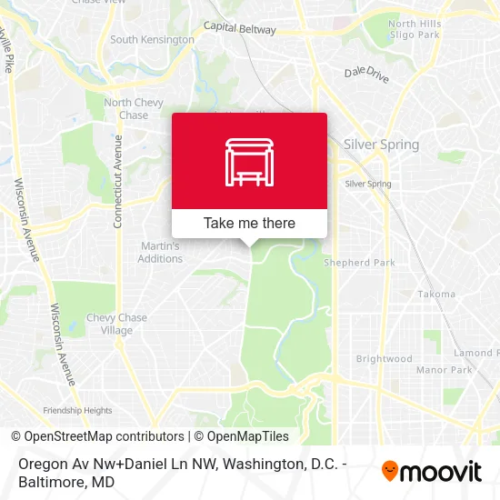 Oregon Av Nw+Daniel Ln NW map