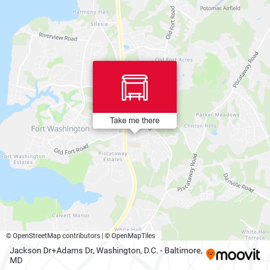 Jackson Dr+Adams Dr map
