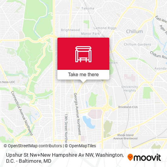 Upshur St Nw+New Hampshire Av NW map