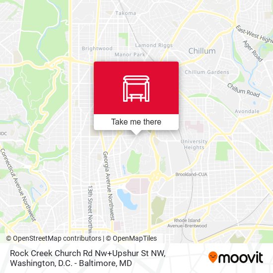 Rock Creek Church Rd Nw+Upshur St NW map