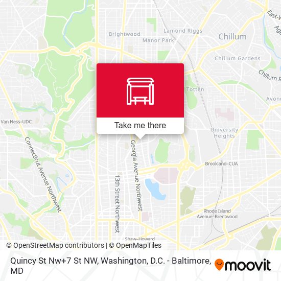 Quincy St Nw+7 St NW map
