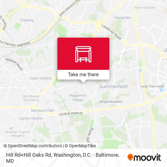 Mapa de Hill Rd+Hill Oaks Rd