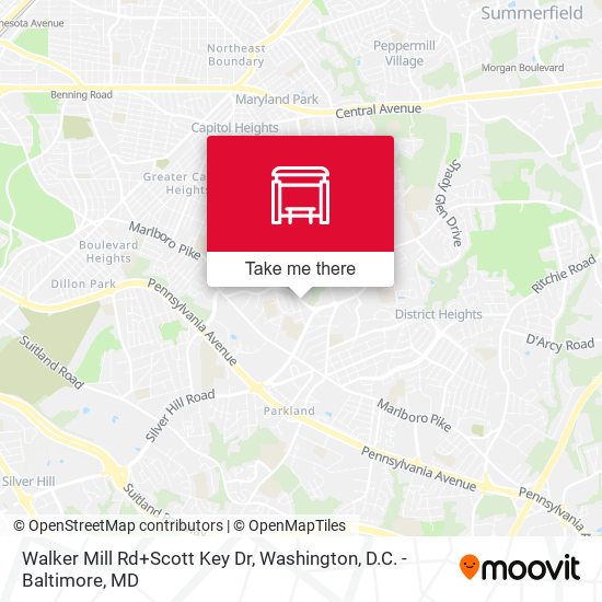 Mapa de Walker Mill Rd+Scott Key Dr