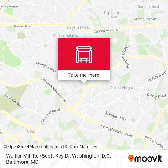 Walker Mill Rd+Scott Key Dr map