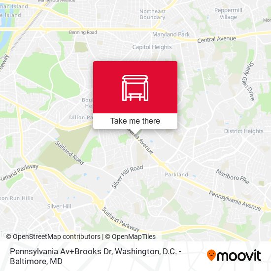 Mapa de Pennsylvania Av+Brooks Dr
