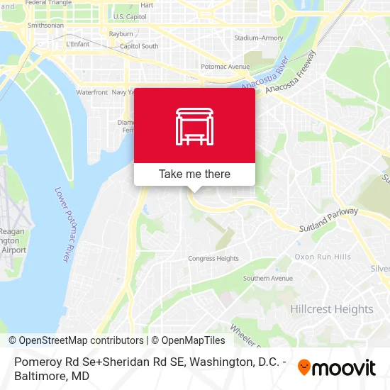 Pomeroy Rd Se+Sheridan Rd SE map