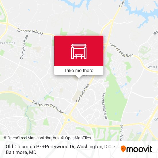 Old Columbia Pk+Perrywood Dr map