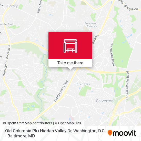 Mapa de Old Columbia Pk+Hidden Valley Dr