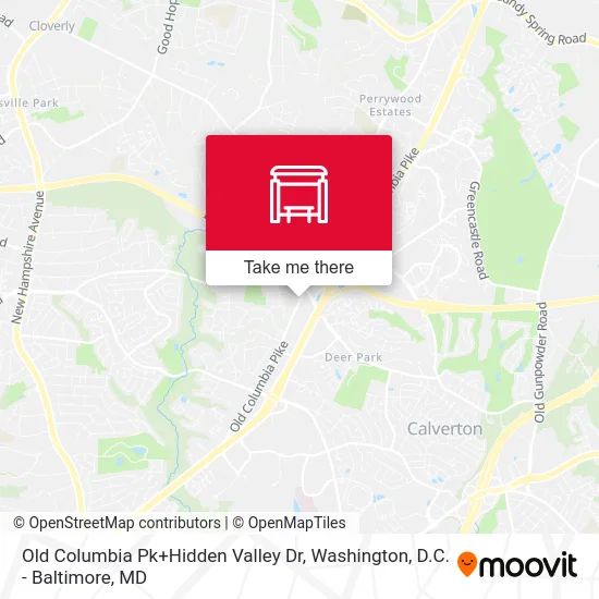 Old Columbia Pk+Hidden Valley Dr map
