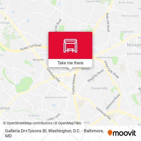 Mapa de Galleria Dr+Tysons Bl