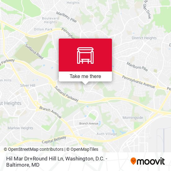 Hil Mar Dr+Round Hill Ln map