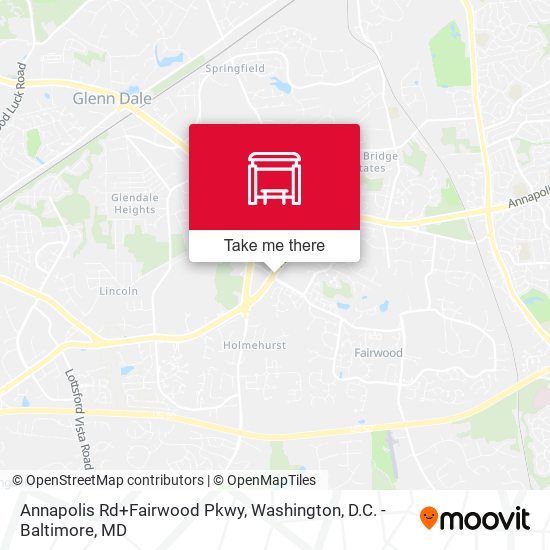 Annapolis Rd+Fairwood Pkwy map
