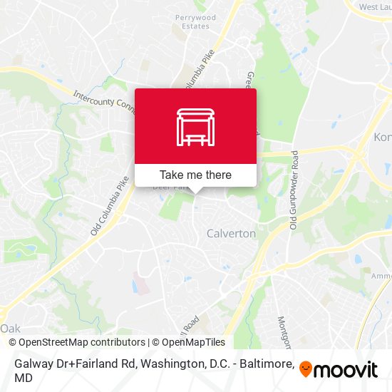 Mapa de Galway Dr+Fairland Rd