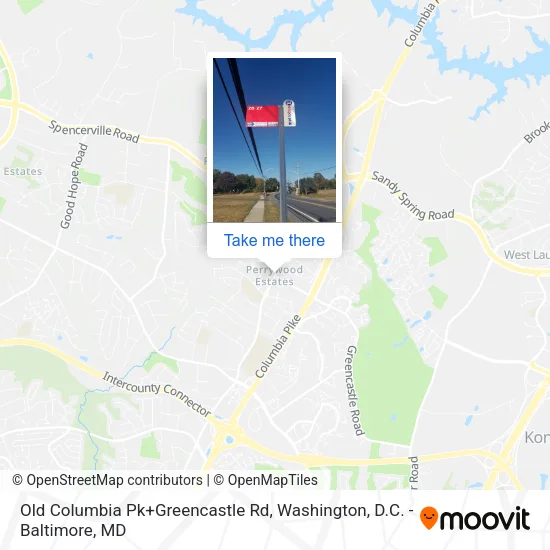 Old Columbia Pk+Greencastle Rd map