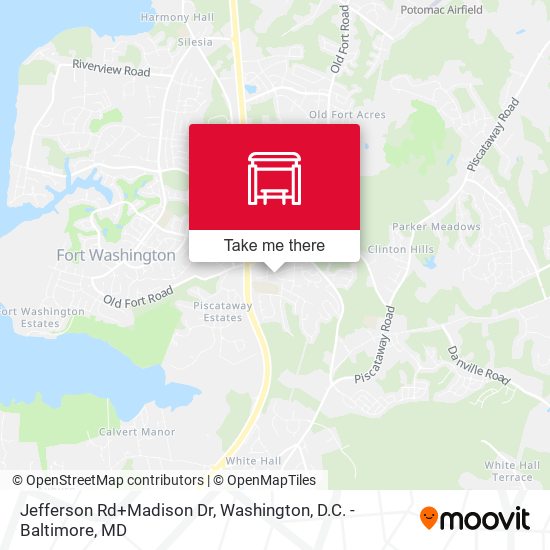 Jefferson Rd+Madison Dr map
