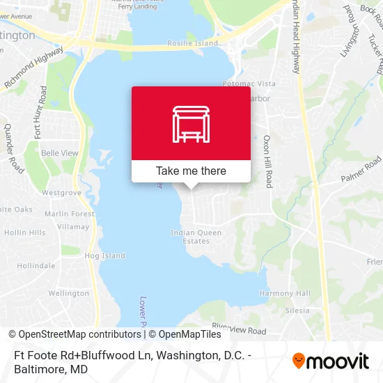 Ft Foote Rd+Bluffwood Ln map