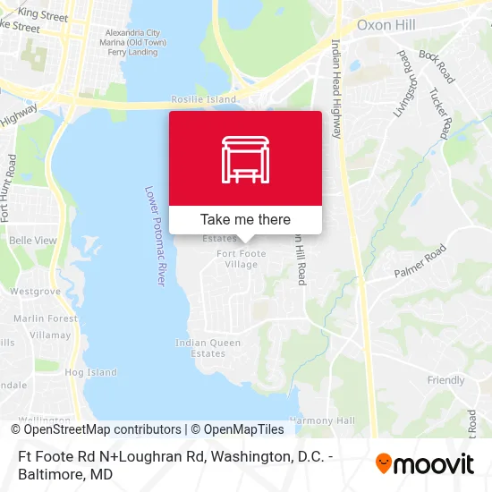 Ft Foote Rd N+Loughran Rd map