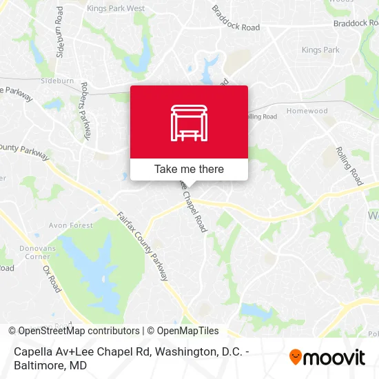 Capella Av+Lee Chapel Rd map