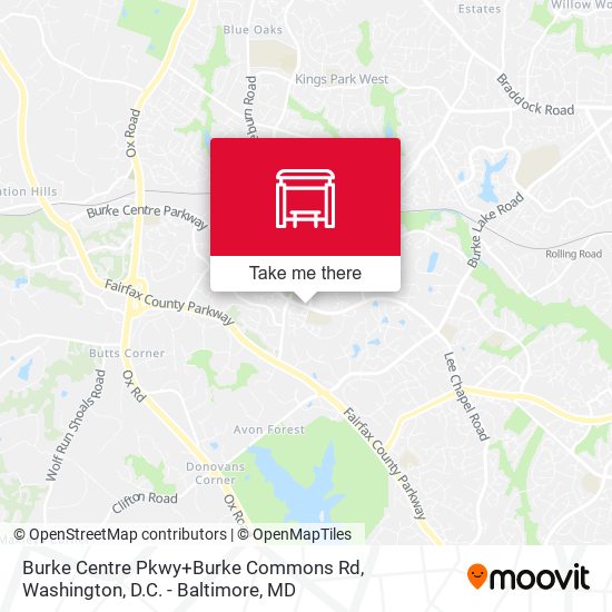 Mapa de Burke Centre Pkwy+Burke Commons Rd