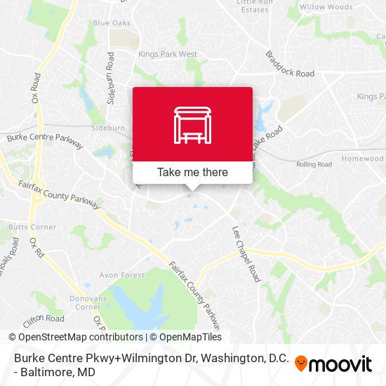 Burke Centre Pkwy+Wilmington Dr map