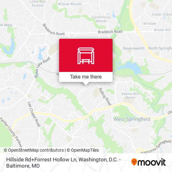 Mapa de Hillside Rd+Forrest Hollow Ln