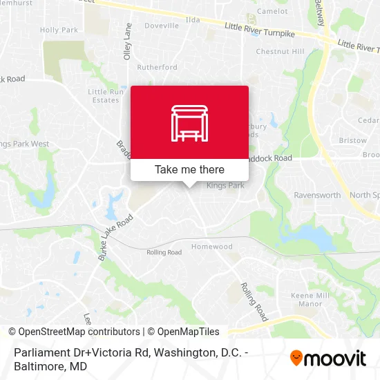 Parliament Dr+Victoria Rd map