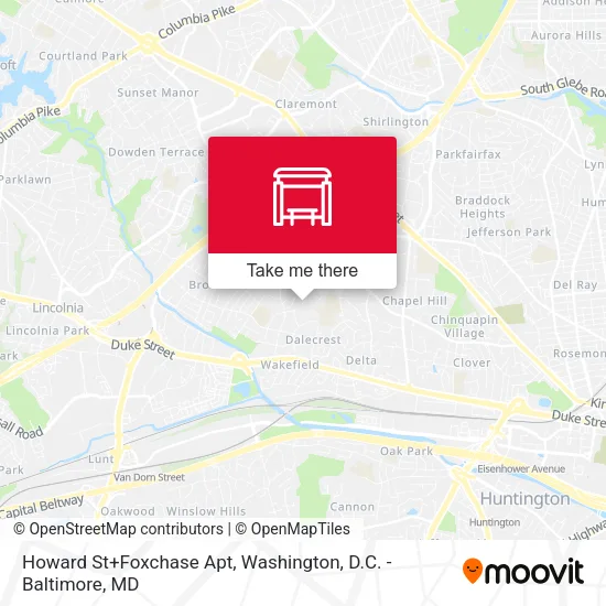 Howard St+Foxchase Apt map