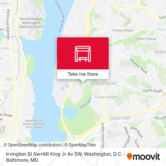 Irvington St Sw+Ml King Jr Av SW map