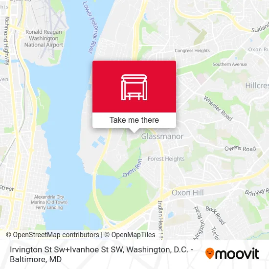 Irvington St Sw+Ivanhoe St SW map